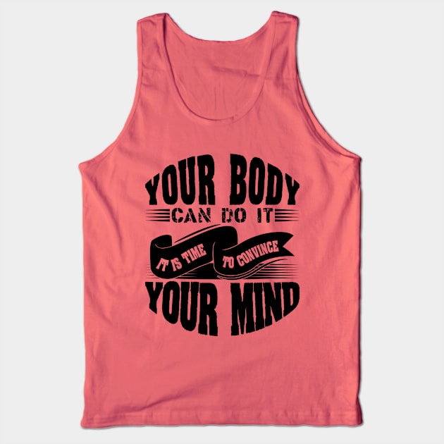 Motivational Gym Tank Top by DeDoodle